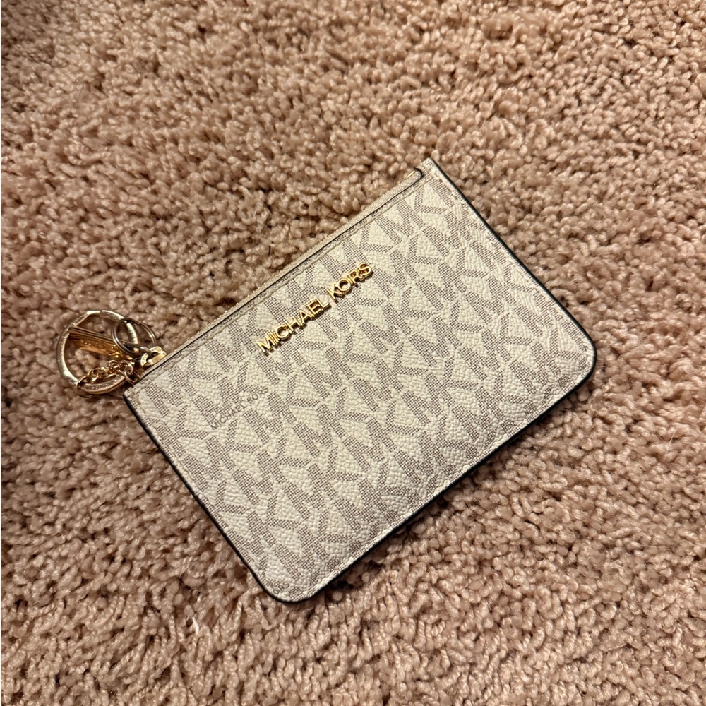Michael Kors Cream Monogram Card Holder